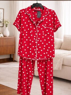 Kate Spade Polka Dot Short Sleeve Pajama Set NWT